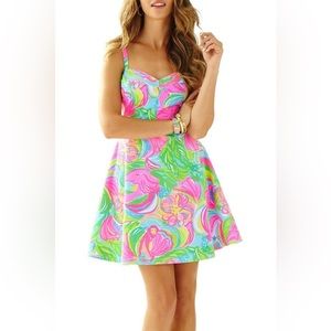 Lilly Pulitzer Elephant Ears Willow dress size 2 fit And flare